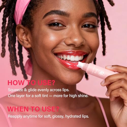 RIHAKO Glossy Lip Balm Set - 5 Shades with Shea Butter