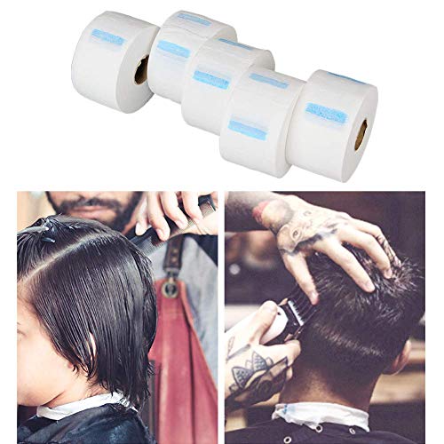 2 Rolls Barber Neck Strips Disposable Strentchy Paper Neck Bands Hairdressing Stretchy Wrap Barber Accessories for Salon Haircutting Styling