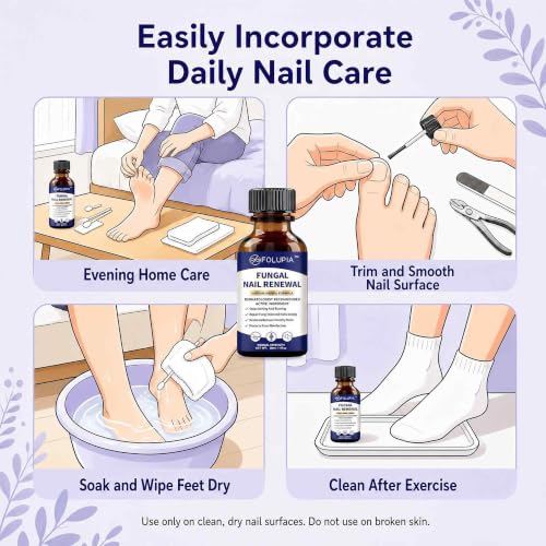 FOLUPIA Toenail Fungus Treatment with Tolnaftate – Extra Strength Nail Repair Serum 1 Fl Oz