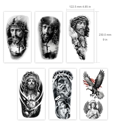 Religious Temporary Tattoos - Jesus, Angels & Mary Pack