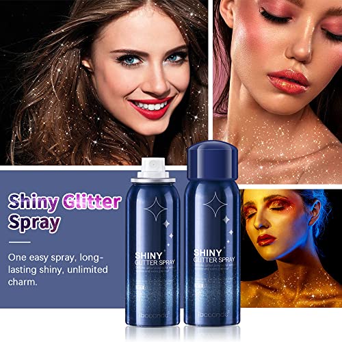 Body Glitter Spray, Perfect Music Festival Stage Sparkly Makeup and Festival Rave Glitter Spray for Hair and Body. (1 Pcs /60 ML)