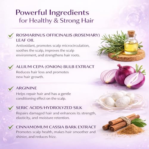 Onion Rosemary Shampoo for Hair Loss & Scalp Care