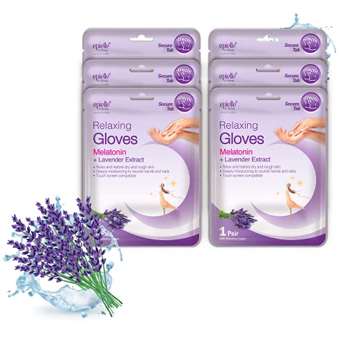 Epielle Relaxing Hand Mask Gloves with Melatonin & Lavender (6 Pairs)