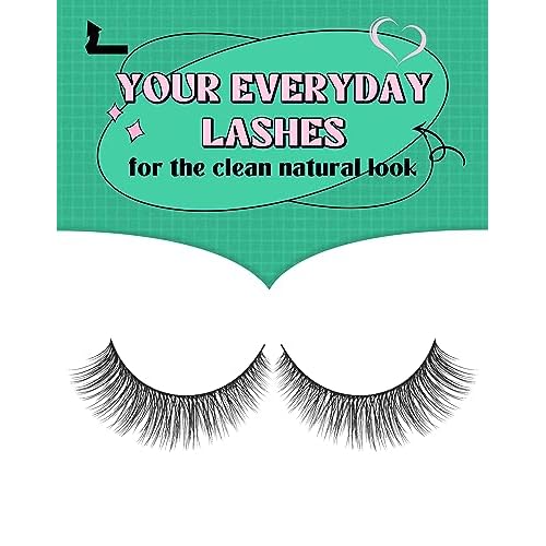 Natural Eyelashes Natural Look Small Lashes Short Eyelashes Natural Lashes False Eyelashes Wispy Eye Lashes Pack 10 Pairs D-M05