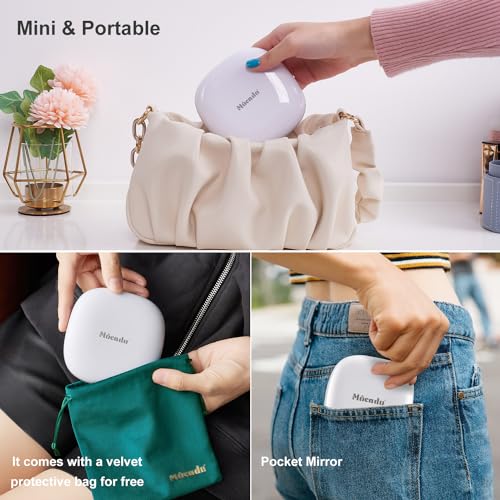 Mocado Compact LED Magnifying Mirror 4" 1X/10X Rechargeable