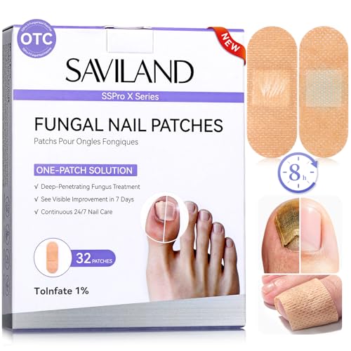 SAVILAND 1% Tolnaftate Fungal Nail Patches - Overnight Repair (32 Pcs)