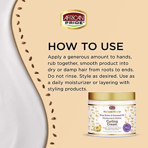African Pride Moisture Miracle Curling Cream, 15 Oz (3 Pack)