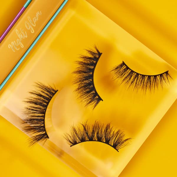 Juvia's Place Nubian Eyelashes Egypt - Eyelash Extension for Day or Night Use, Vegan Mink Lashes, Cruelty-Free Fluffy Lashes, Reusable Adhesive Eyelashes, Matte Black Mink Eyelashes Natural Look