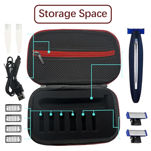 INVODA Hard Case for Microtouch SOLO Body Trimmer, Waterproof, Shockproof, Easy Access, Lightweight Travel Case