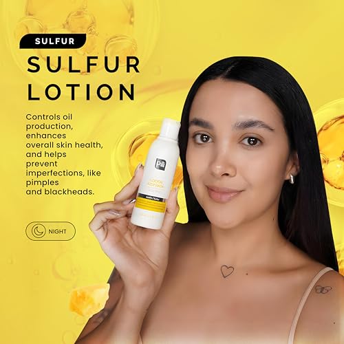 Pili Sulfur Lotion ? Helps Control Oily Skin & Reduce Shine ? Lightweight Face & Body Skincare ? Fast-Absorbing & Non-Greasy Formula ? 4.2 fl. oz. (Pack of 2)
