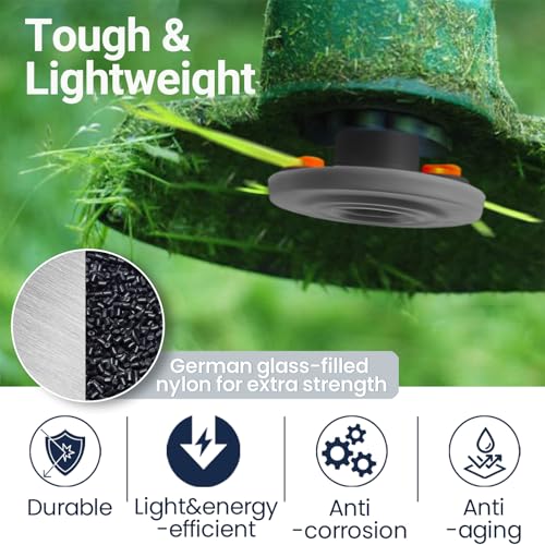 SIMUSI Grey & Black Universal Weed Eater Head with 12 Trimmer Lines, Easy Load Replacement for Echo, Ego, Dewalt, Stihl, Husqvarna