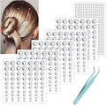 Hair Gems Rhinestone Stickers with Tweezers - 800 Piece Set