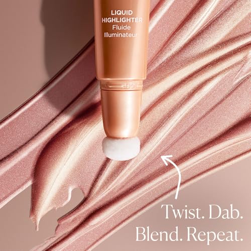 Laura Mercier RoseGlow Liquid Highlighter, Rosy Highlighting Liquid, Radiant, Luminous & Soft Focus Finish, Unique Pearl Blend For All Skin Tones, Champagne Pink