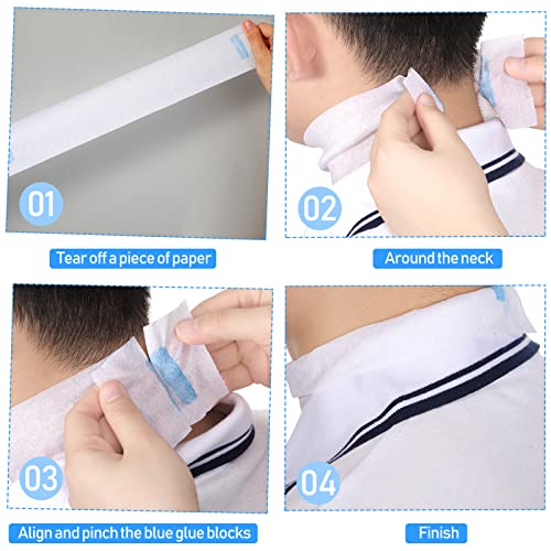 Yilloog 1000 Strips 10 Rolls Disposable Barber Paper Haircutting Neck Strips Hairdressing Stretchy Neck Band Neck Paper Tissue for Barber Hair Cutting Styling Salon Accessories Supplies