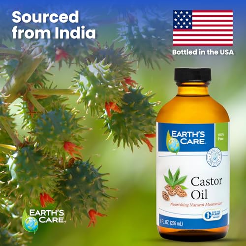 Earth¡¯s Care Castor Oil - 100% Pure Castor Oil Expeller Pressed - All Natural Nourishing Moisturizer - 8 FL OZ