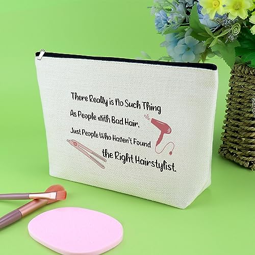 Hairdresser Appreciation Gifts for Hairstylist Makeup Bag Hair Stylist Thank You Gift Hair Dresser Gifts for Women Birthday Retirement Gift Cosmetology Graduation Gift for Cutter Cosmetic Pouch Travel