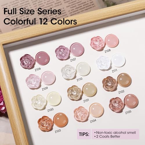 GELLEN 12 Colors Nail Polish Set - Quick Dry, HEMA Free