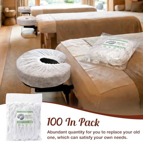 Thicken & Ruffle Edge Disposable Face Cradle Covers 100pcs for Massage & Spa