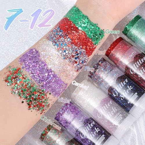 Violet Gel Glitter Stick for Face & Body