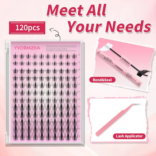 Manga Lash Clusters Kit-Eyelash Clusters.Wispy Lash Clusters Kit. Lash Clusters.Pro Lash. False Eyelashes & Adhesives. Diy Lash Extension Kit(Fairy kit 120pcs)