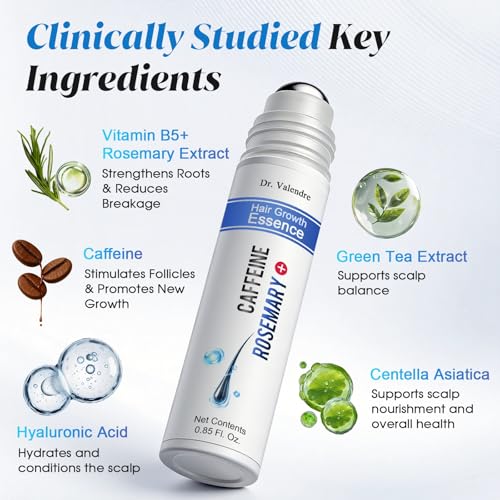 Hair Growth Serum Roll-On | Caffeine & Rosemary for Thinning Hair