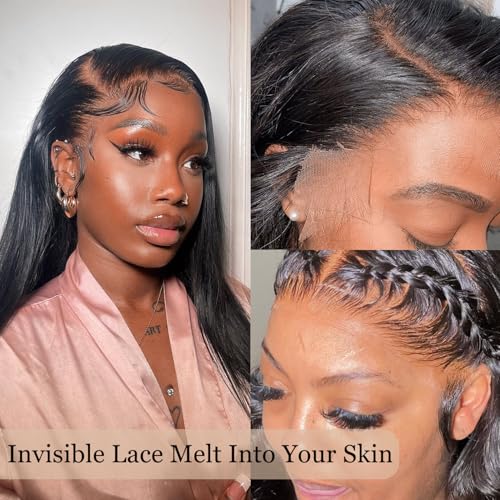 5x5 Human Hair HD Lace Closure for Woman 18 Inches Body Wave Invisible Lace Closure 12A Brazilian Virgin Remy Human Hair Pre Plucked