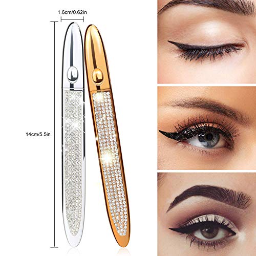 Liquid Eyeliner Pen Waterproof, Magic Self-adhesive Long-Lasting Eyelash Glue Pen, Magnetic Eyeliner, No Blooming Quick Drying Magnetic Eye Liner Black Pack of 2