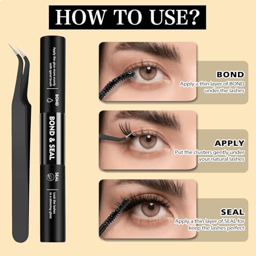 FLOMAZE 530 pcs Lash Cluster Kit - DIY Eyelash Extensions