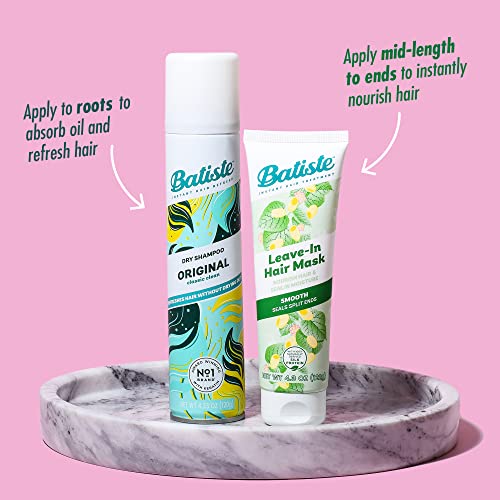 Batiste Heat Protectant For Hair & Leave In Conditioner Hair Mask, Repair and Restore Formula, Hair Conditioner for Dry or Wet Hair, Infused with vitamin E for Enhancing Haircare, 4.3oz. (Pack of 2)