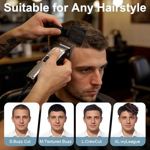 4-in-1 Fade Comb Set for Hair Clippers – Professional Barber Tool