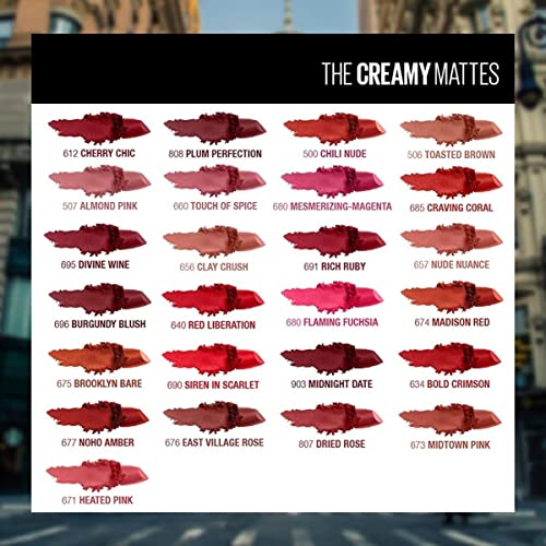 Maybelline Color Sensational Creamy Matte Lipstick Craving Coral
