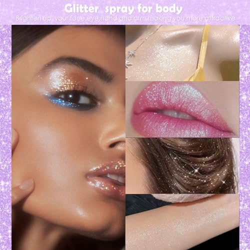 Yosca Body Glitter Spray 30ML - Shimmer Highlighter for Hair & Face