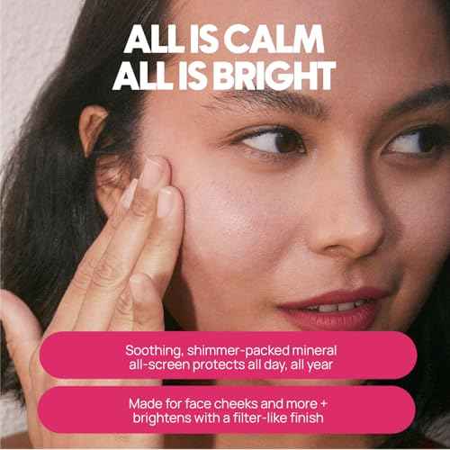 Cheeky Mineral All-Screen - SPF 30 Shimmer Body Sunscreen with Caffeine - Dermatologist Developed & Reef Safe Skincare with Glowy Finish for Beach & Festivals (3.4oz)