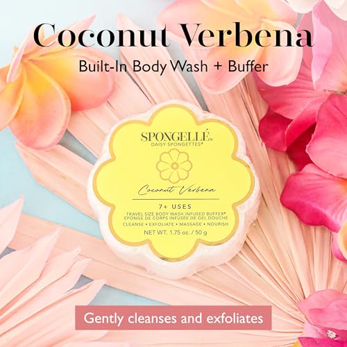 Spongellé Coconut Verbena Body Wash Sponge | Exfoliating Loofah