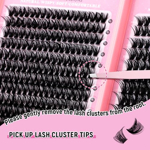 FADLASH Lash Clusters Kit 80D+100D D Curl 10-18mm DIY