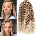 Leeven 7 Packs 12 Inch Passion Twist Ombre Blonde Crochet Hair