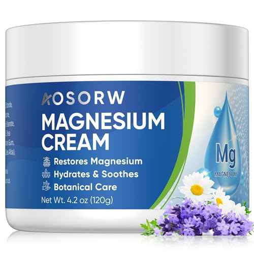 Calming Magnesium Cream for Sleep - Soothing Topical Lotion for Legs, Feet & Body - Infused with Natural Herbal Extracts - 4.2oz / 120ml (Pack of 1)