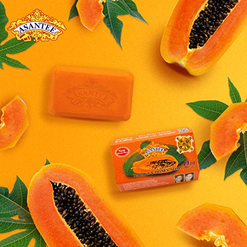 ASANTEE PAPAYA & HONEY SOAP 4.40 Oz (Pack of 3)