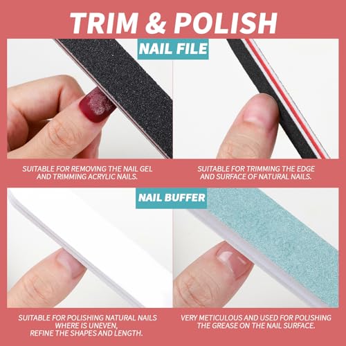 Nail Polish Gel Remover Tools Set - 10 Pcs Kit with Clips & 100ml Remover