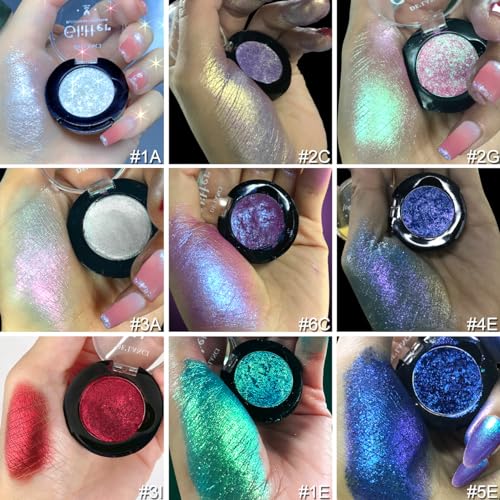 Afflano Multichrome Green Eyeshadow – Color-Changing Shimmer