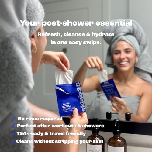 Aquafresh Facial Cleansing Pads ? 20 Individually Wrapped Cotton Wipes for Oily & Combination Skin | On-the-Go Face Wipes for Travel, Gym & Daily Skincare