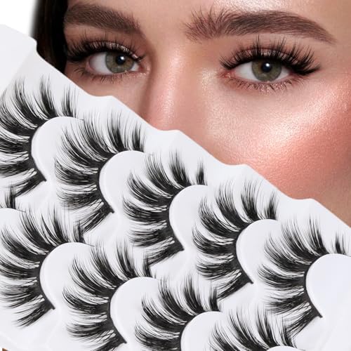 Veleasha 5D Faux Mink Lashes 5 Pairs - Fluffy False Eyelashes