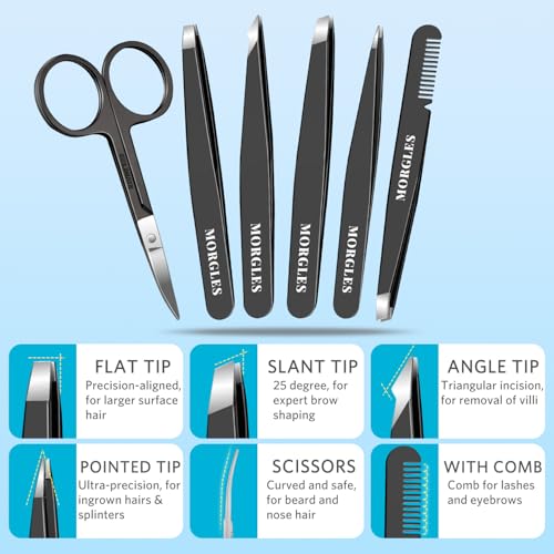 9-Piece Grooming Kit with Tweezers, Nail Clippers & Scissors