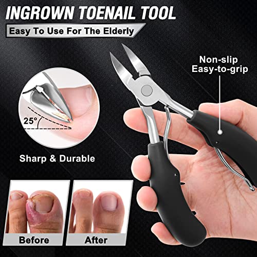 Heavy Duty Toenail Clippers for Thick Nails - 7-Piece Set
