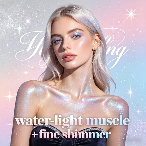 Sulily Silver Rainbow Glitter Hair & Body Spray - Long-Lasting, Water-Resistant Dry Powder