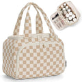 Narwey Large Checkered Travel Toiletry Bag for Women