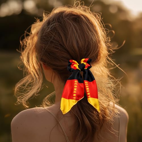 Germany Flag Hair Ties & Clips 4-Piece Set for Women