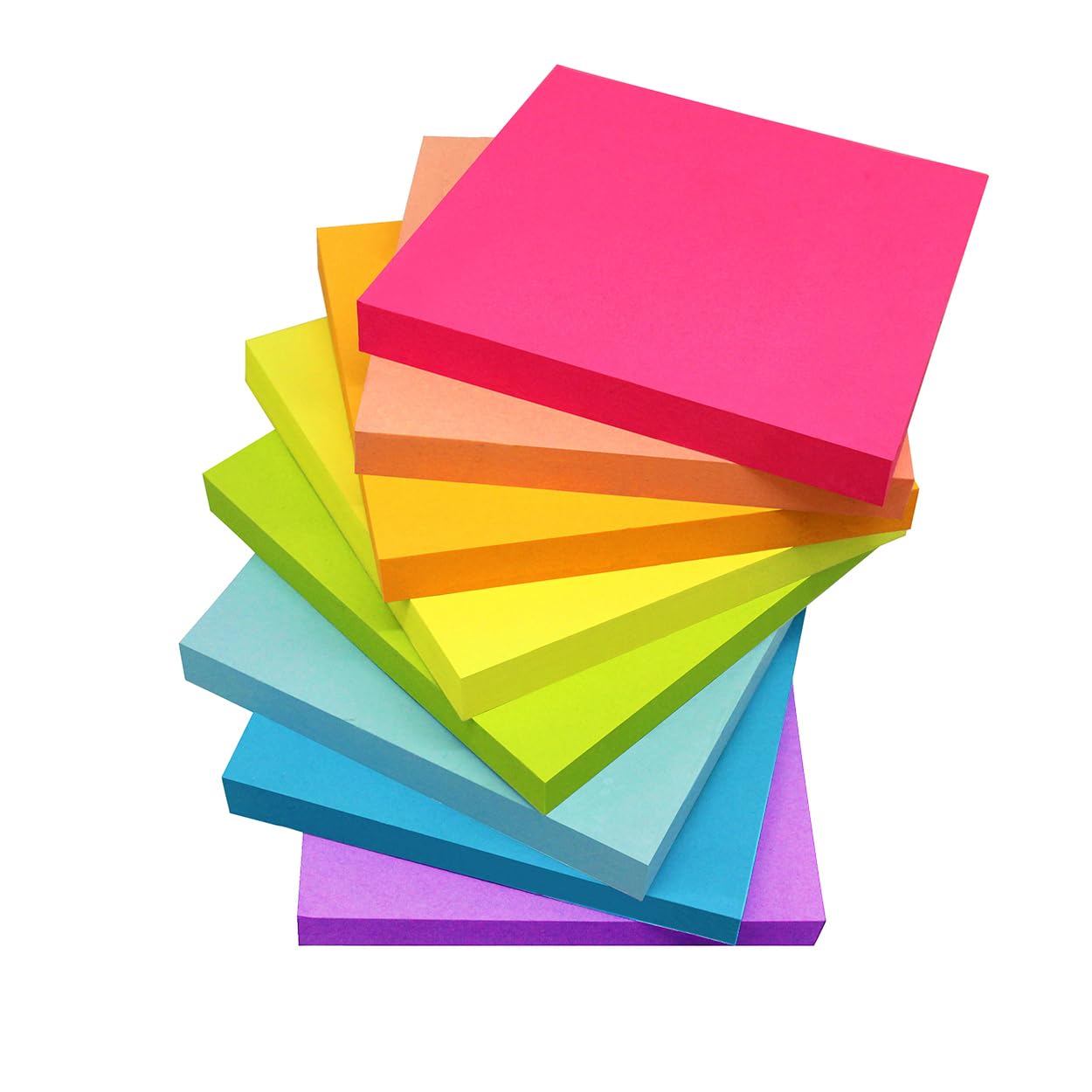 Sticky Notes 3x3 Inches,Bright Colors Self-Stick Pads, Easy to Post for Home, Office, Notebook, 48 Pads/Pack…