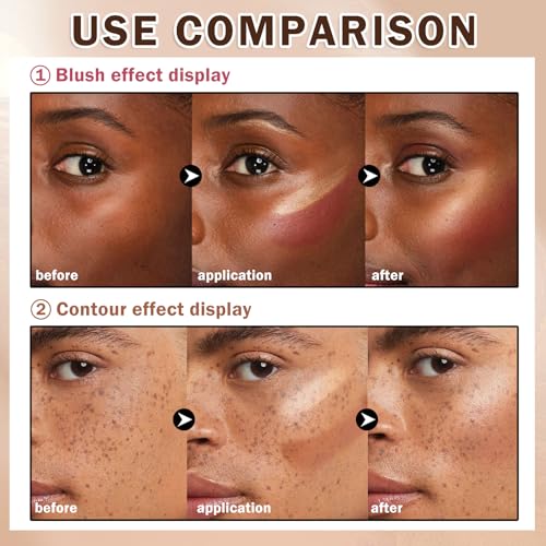 12-Color Cream Blush & Concealer Palette with Brush