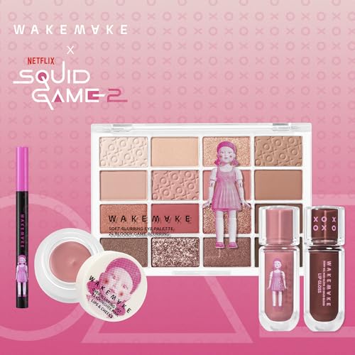 WAKEMAKE Squid Game Dewy Gel Maxi Gloss Lip Set